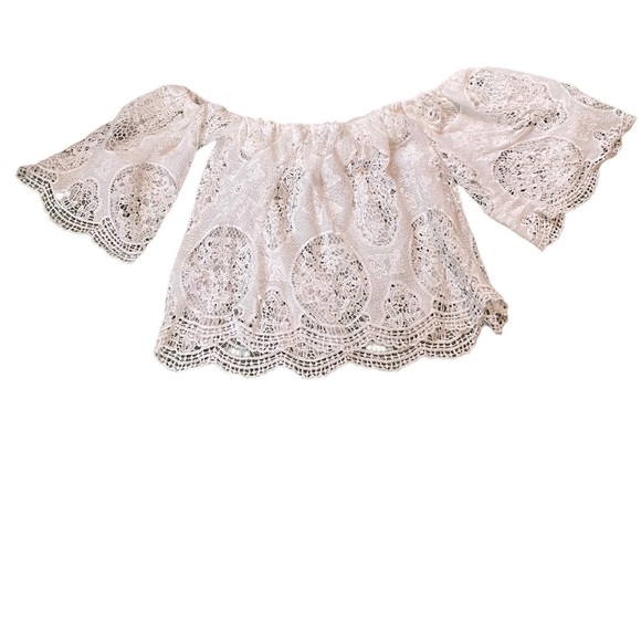 Fashion Nova Tops - Fashion Nova white lace off the shoulder top